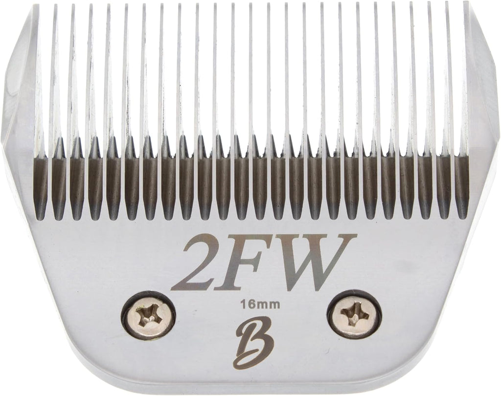 Bucchelli durable chrome finish wide pet trimmer blade top view