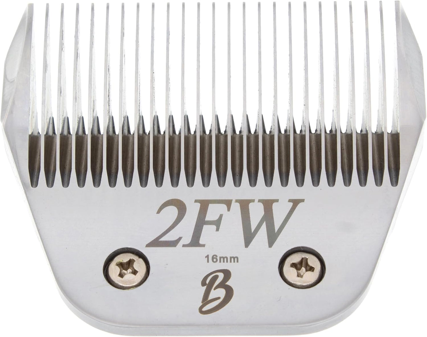 Bucchelli durable chrome finish wide pet trimmer blade top view