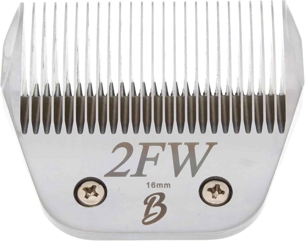 Bucchelli durable chrome finish wide pet trimmer blade top view