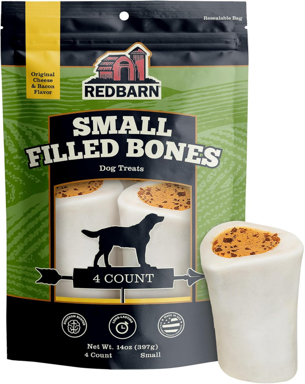 Redbarn Pet Products Small Filled Dog Bones, Peanut Butter Flavor - Long Lasting Stuffed Femur Chew Treat Made in USA - 4 Count - Packaging May Vary - Image 11