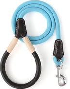 Mile High Life Dog Leash, Rope Leash with Genuine Leather Connection and Heavy Duty Metal Clasp, Great for Small Medium Large Dogs(Pink,48 Inch) - Image 9