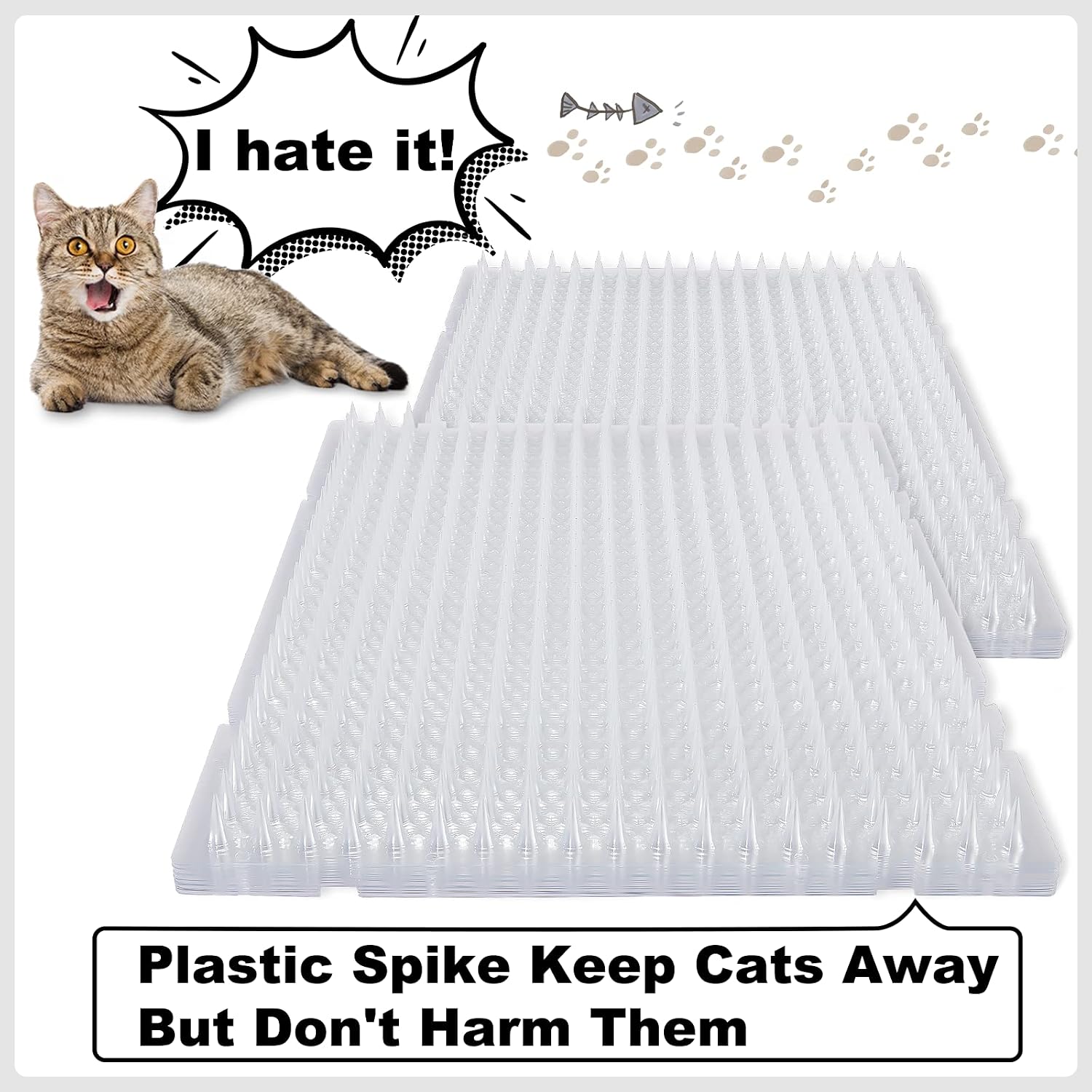Nuanchu cat deterrent mat showing spiked texture detail