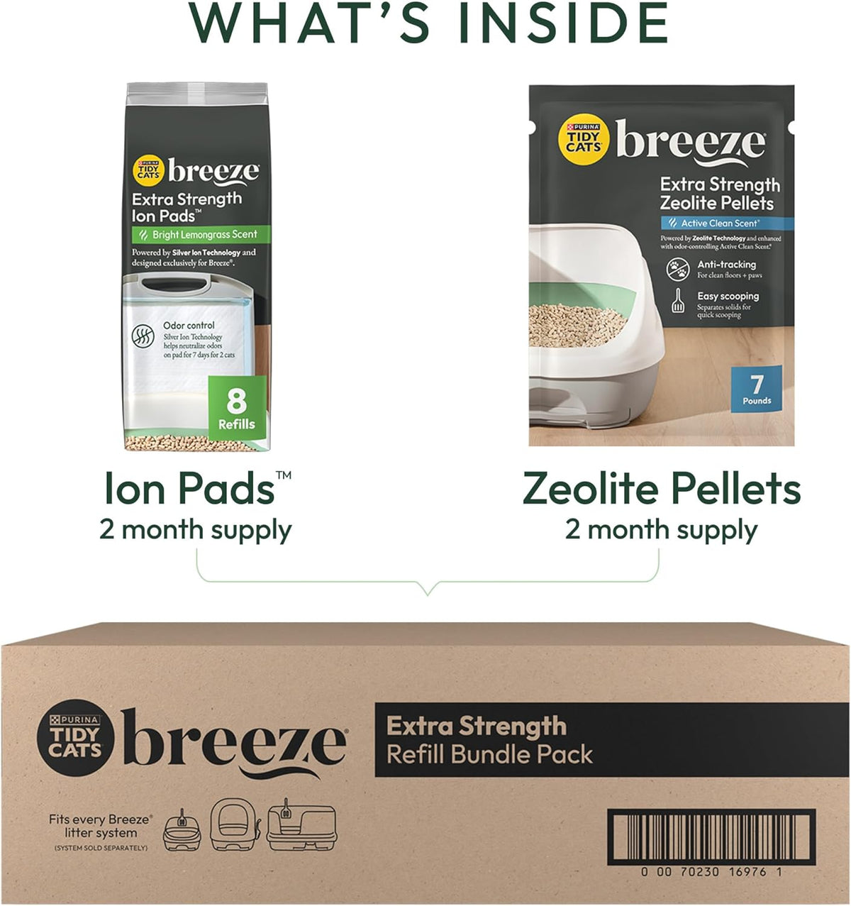 Complete Purina Tidy Cats Breeze system setup with refill components