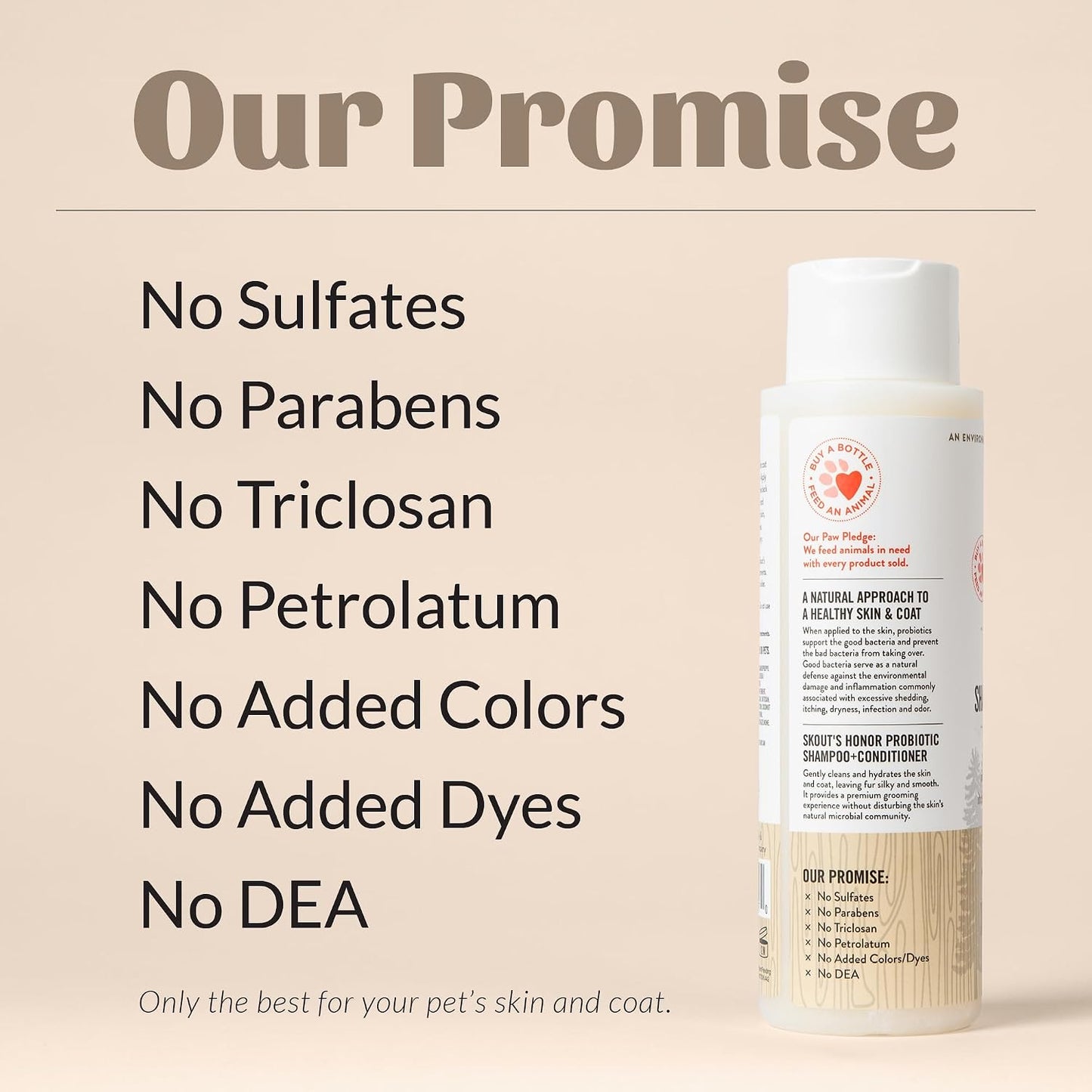 Detailed product texture of Skout's Honor natural dog shampoo