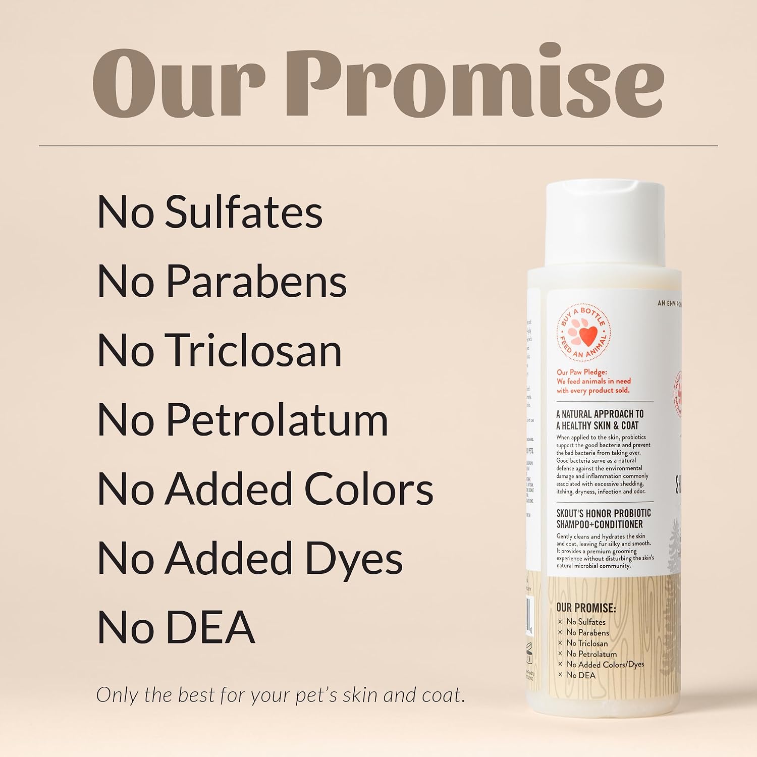 Detailed product texture of Skout's Honor natural dog shampoo