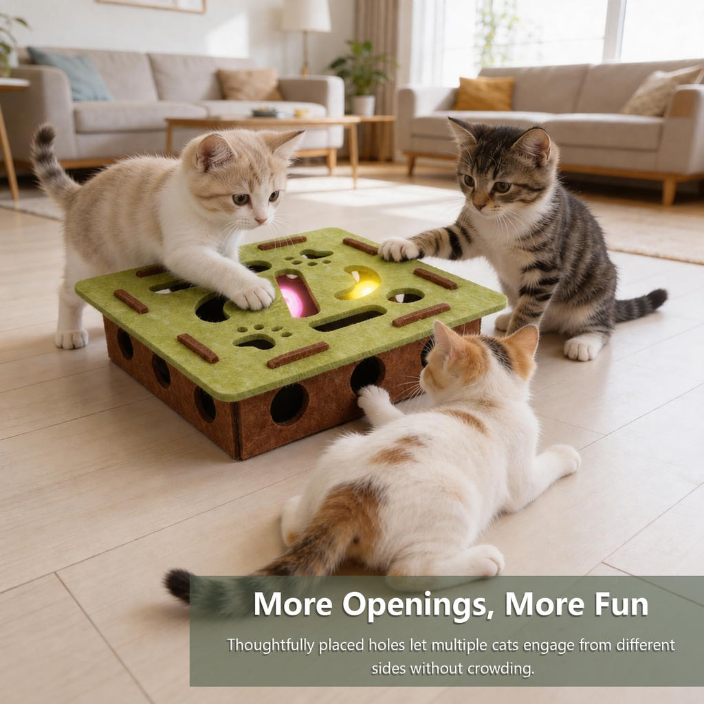 Premium imported Luampo scratch puzzle box showing paw-print cutout designs.
