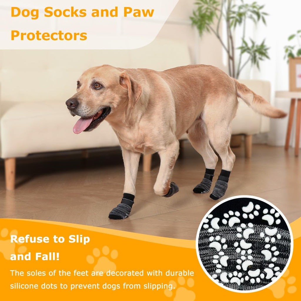 Kupao large dog socks showing silicone grip soles