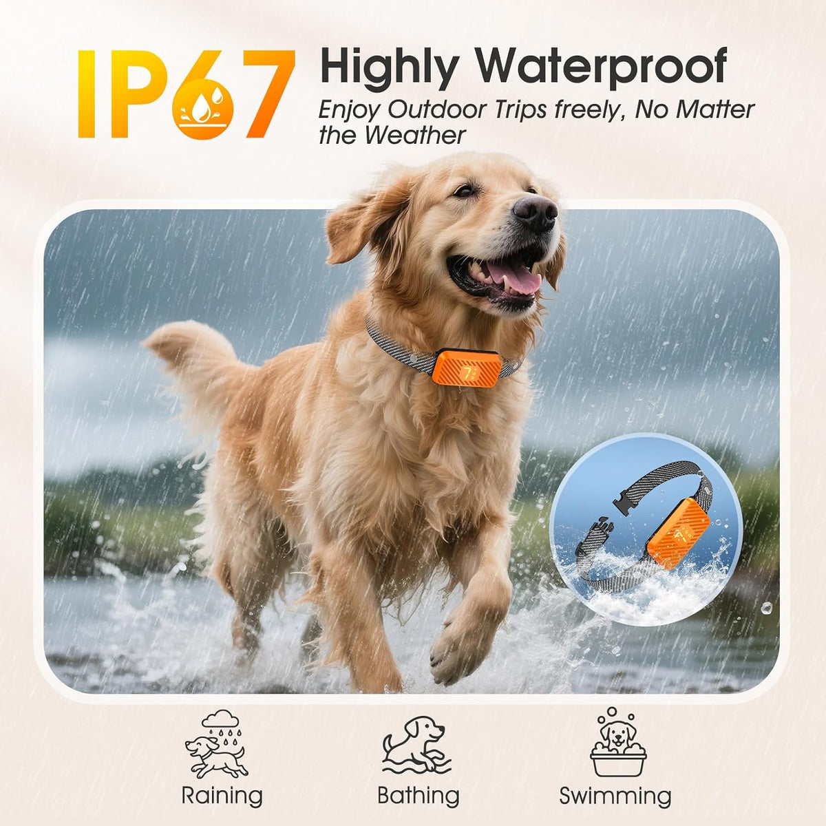 KJKZO smart bark collar packaging and accessories