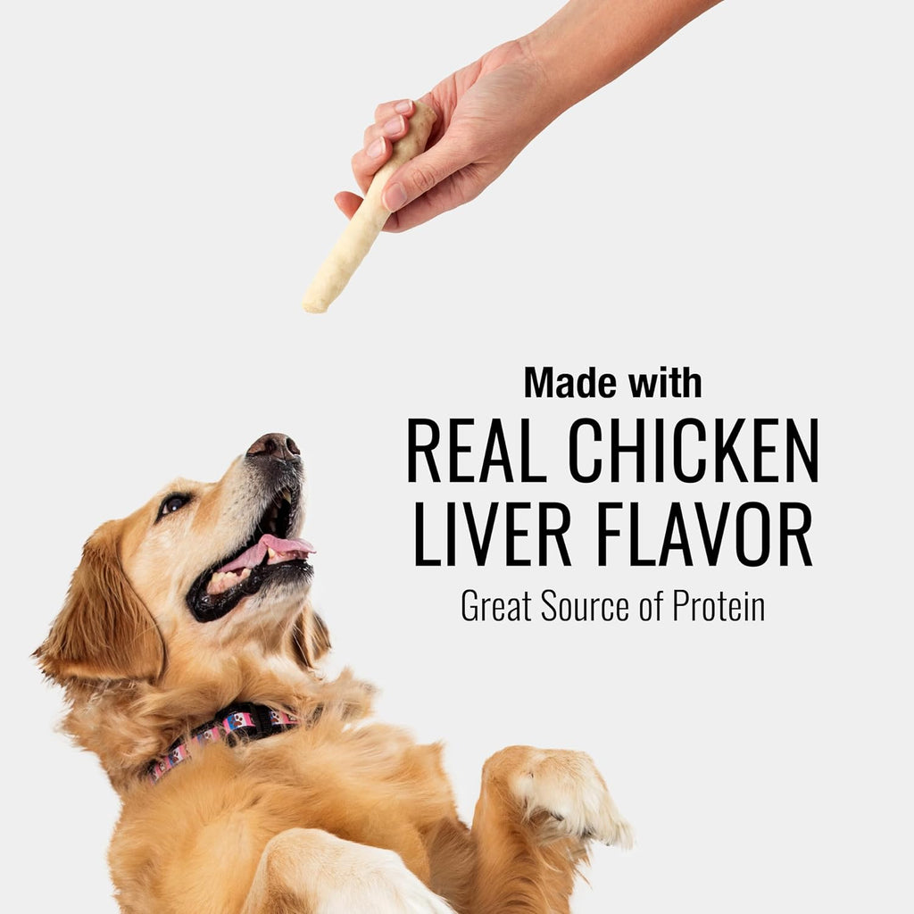 Good N Fit long lasting pet chews package back view showing feeding instructions and ingredients