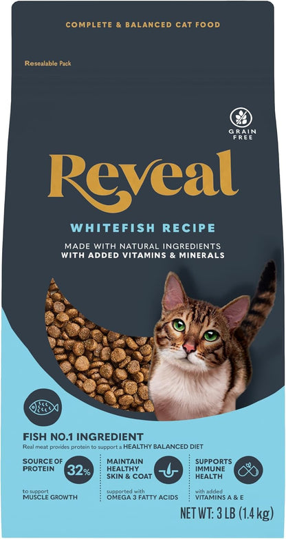 Reveal Chicken Recipe Adult Dry Cat Food 7 lb Bag, Protein, Grain Free, Complete & Balanced with Added Vitamins & Minerals, Cat Food, No Artificial Additives (7 Pound Bag) - Image 12