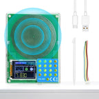 Aideepen FG-300 portable signal generator front view showing color TFT screen displaying a sine wave.