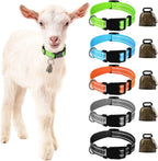 5 Pack Goat Collars with Bells, Horse Sheep Grazing Copper Bells and Adjustable Nylon Collar Set Pet Anti-Lost Loud Bronze Bell for Small Farm Animal Sheep Cow Accessories - Image 12