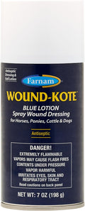Farnam Wound-Kote Blue Lotion Spray front view for animal wound care