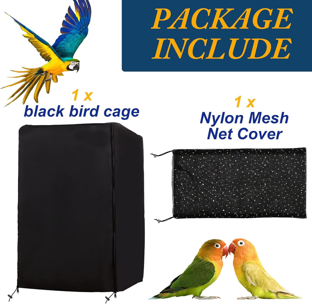 Mieuxlley blackout pet cage cover folded to show texture and thickness