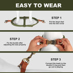 Adjustable straps on Didog green pet harness