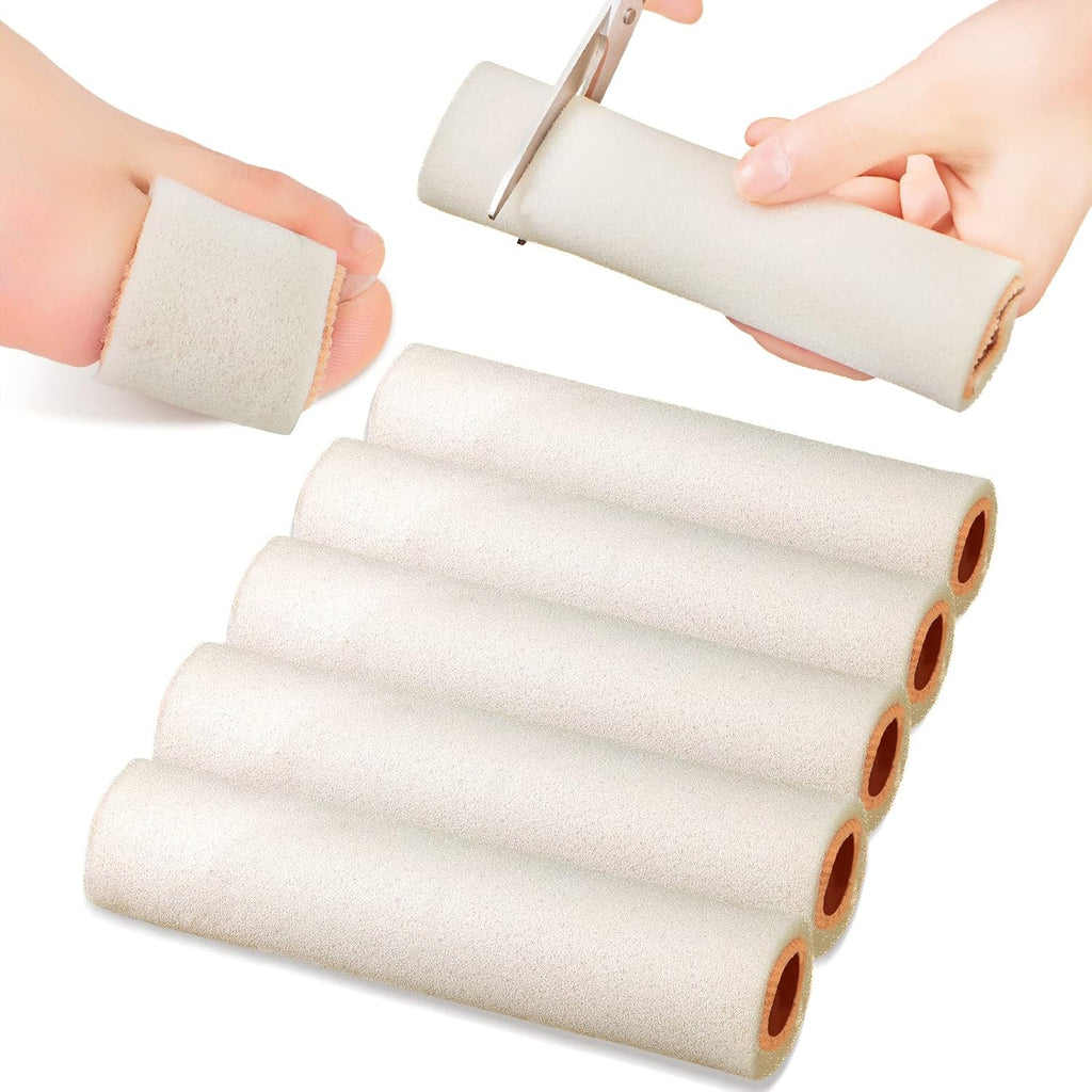 Tondiamo Foam Toe Protector Sleeves 6 piece set front view for bunion relief.