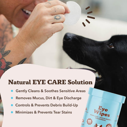 Natural Dog Company non-irritating dog eye booger remover packaging angle