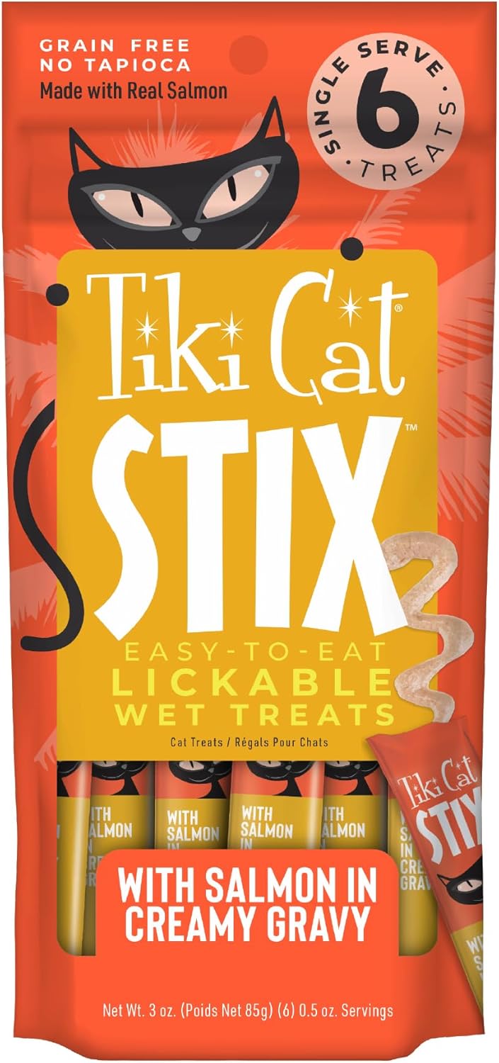 Tiki Cat Stix Mousse Treats, Single Serve Indulgent Lickable Treat or Dry Food Topper, Chicken and Shrimp in Creamy Gravy, 3 oz. Pouch - Image 11