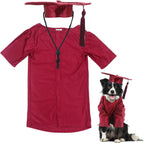 GraduatePro Dog Graduation Cap and Gown Costume Set - Adjustable Knit Fabric with Gold Tassel, 4 Sizes (S/M/L/XL) for Small Dogs & Cats to Medium Dogs, Washable Formal Pet Graduation Attire (Black) - Image 9