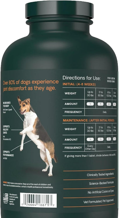 VetriScience Glycoflex 3 Clinically Proven Hip and Joint Supplement for Dogs - Maximum Strength Dog Supplement with Glucosamine, MSM, Green Lipped Mussel & DMG - 120 Count - Image 13