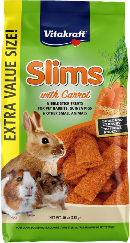 Vitakraft Slims Carrot Small Animal Treats 10 ounce front view package