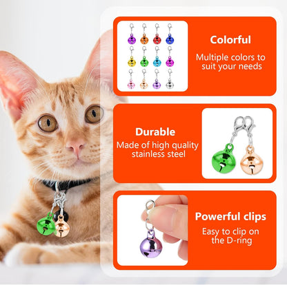 Kalione stainless steel pet bells on a cat collar
