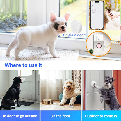 White wireless dog door bell receiver for indoor use