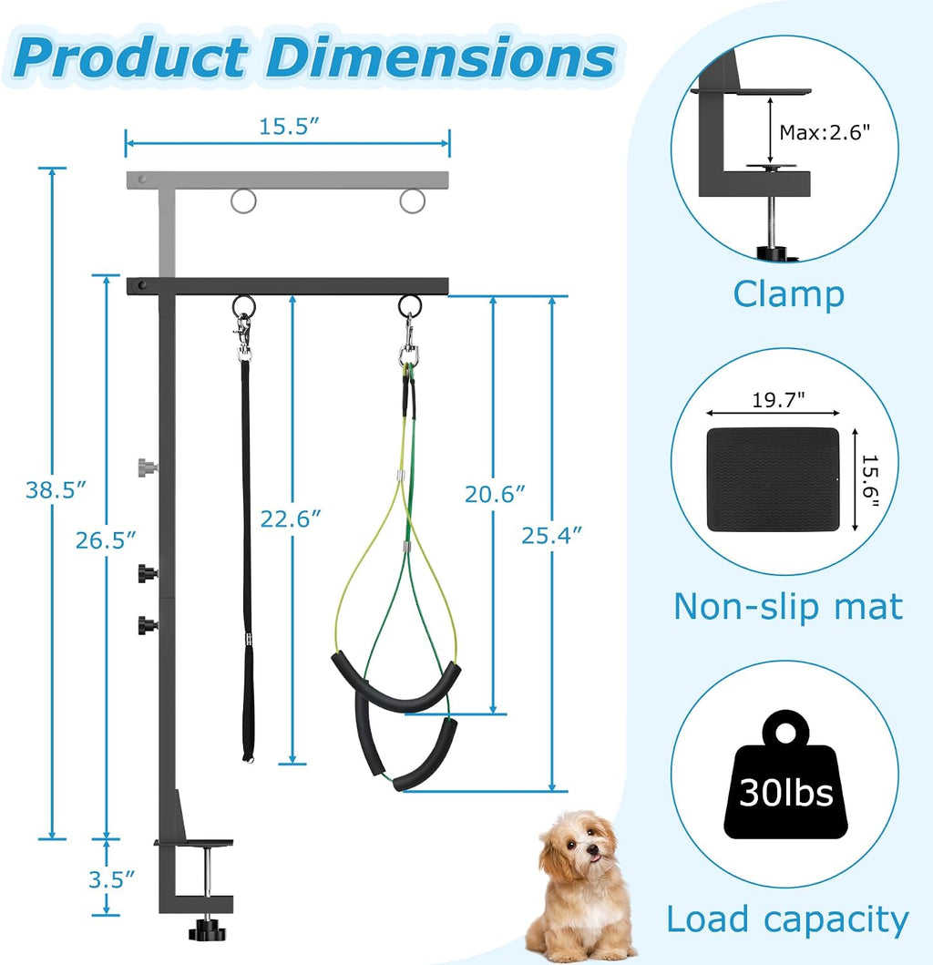 Handsome Monkey King grooming arm showing adjustable height mechanism