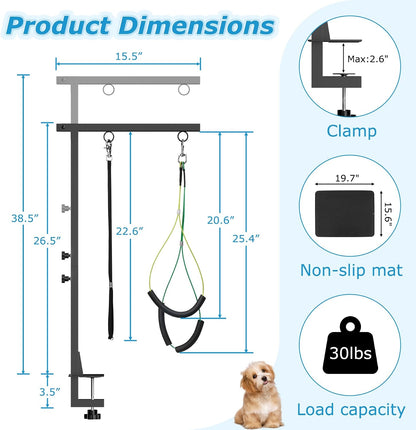 Handsome Monkey King grooming arm showing adjustable height mechanism