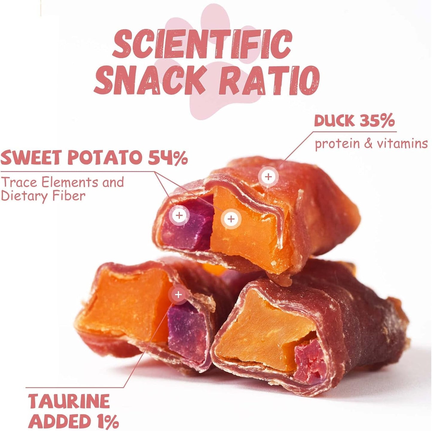 Pawmate duck jerky dog treats in a 300 gram bag