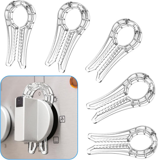Esenharber Gas Stove Knob Locks front view clear safety guard