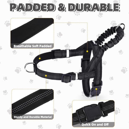 Buckle and adjustable strap mechanism on dog harness