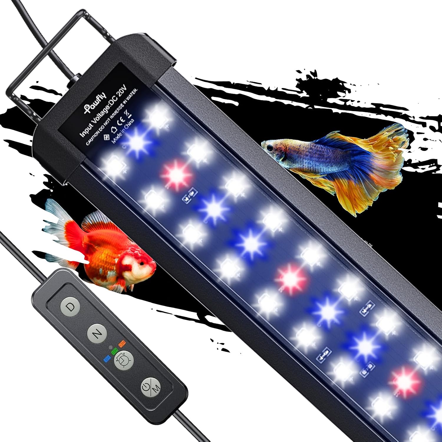 Pawfly 11W Aquarium LED Light for 12 to 18 Inch Fish Tanks Extendable Fish Tank Light with Full Spectrum Brilliant White Blue Red Lights with Daytime & Night Modes and Adjustable Brightness - Image 14