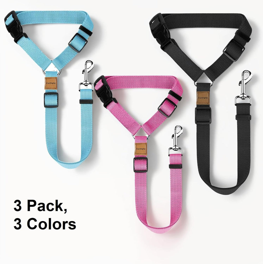 Close up of CuoiArte dog seat belt zinc alloy swivel snap and buckle.