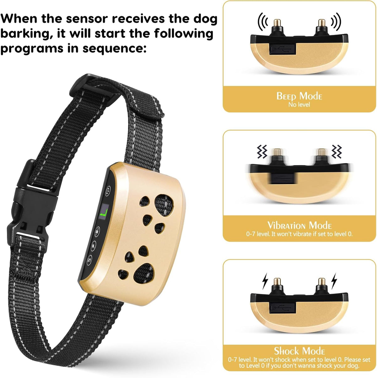 Svtrat dog training collar showing adjustable nylon strap