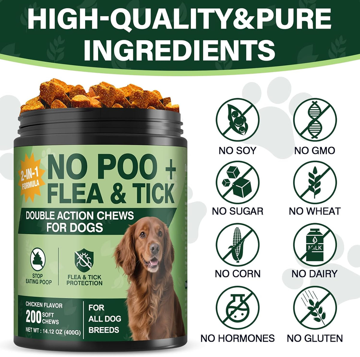 NEXZL dog health supplement label highlighting digestive enzymes