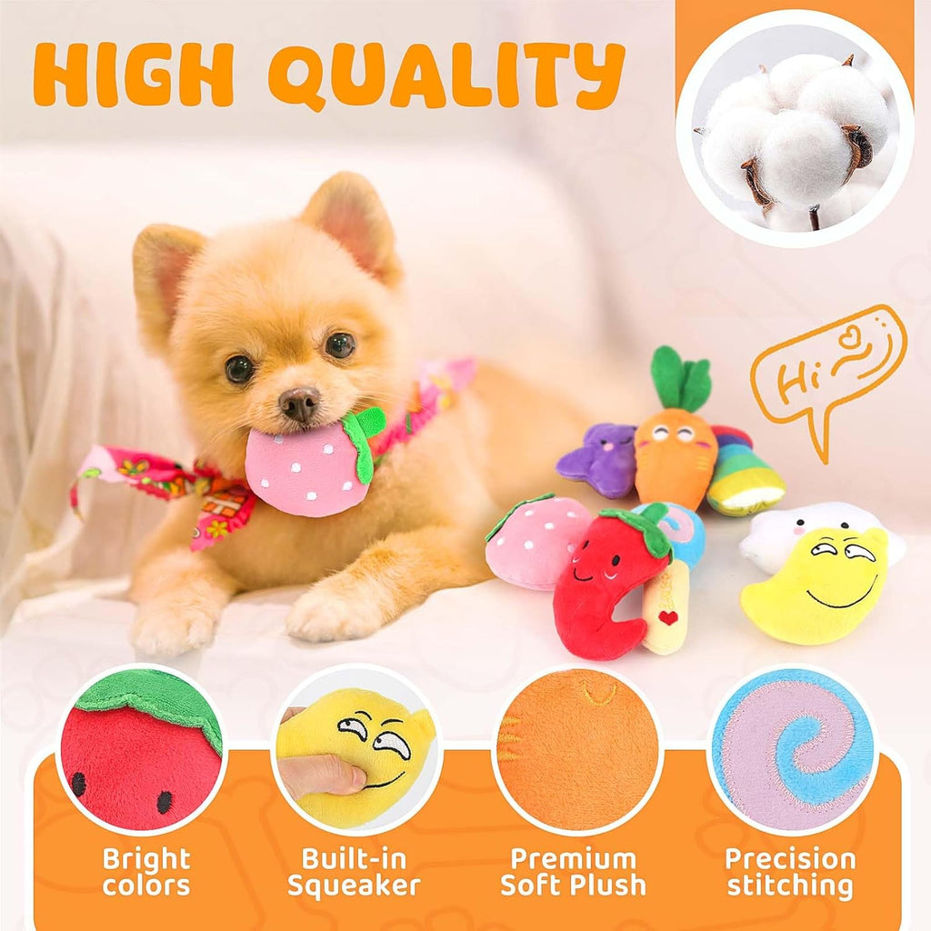 Assorted characters from Loyee 8 pack dog toy set