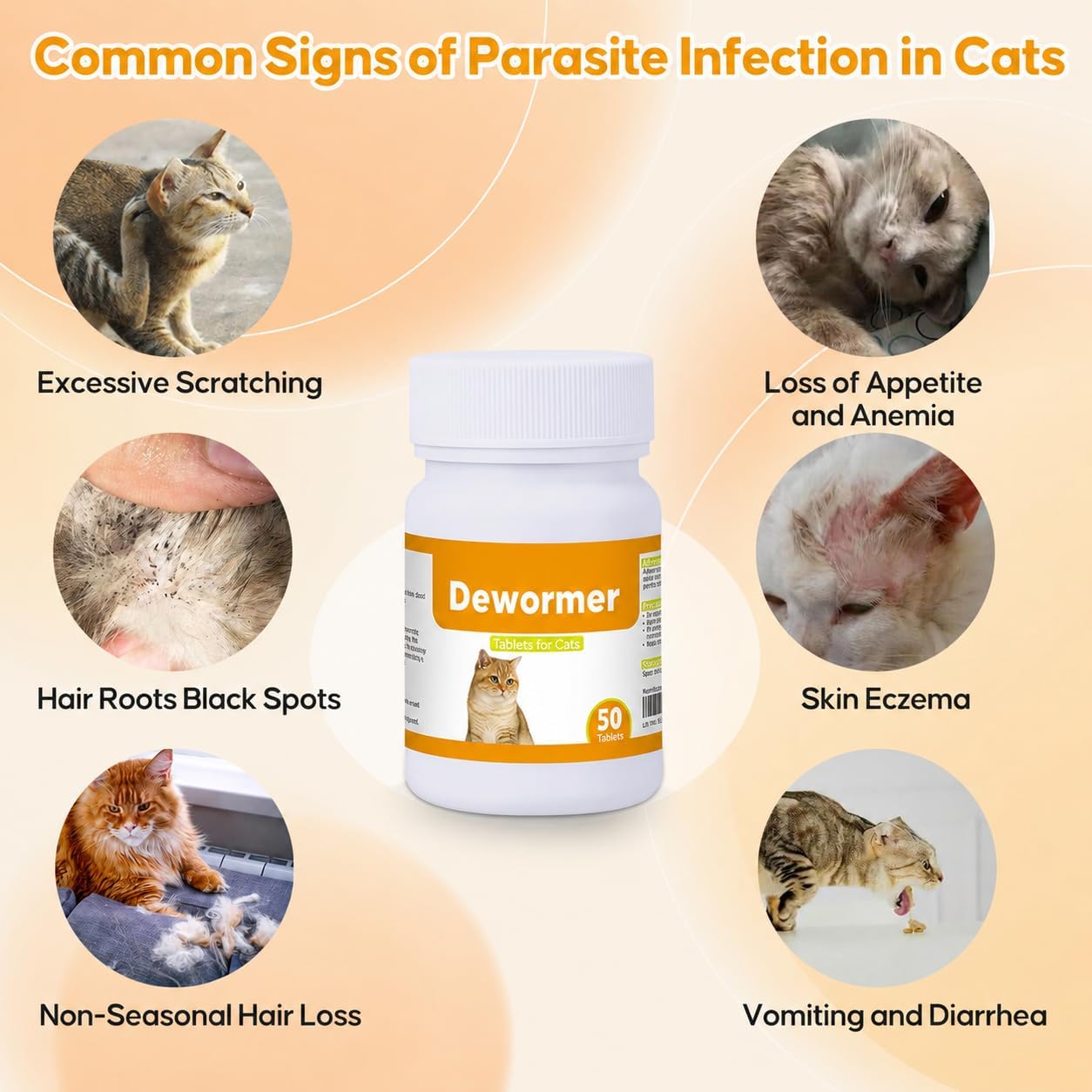 Authentic USA imported kitten and cat deworming pills