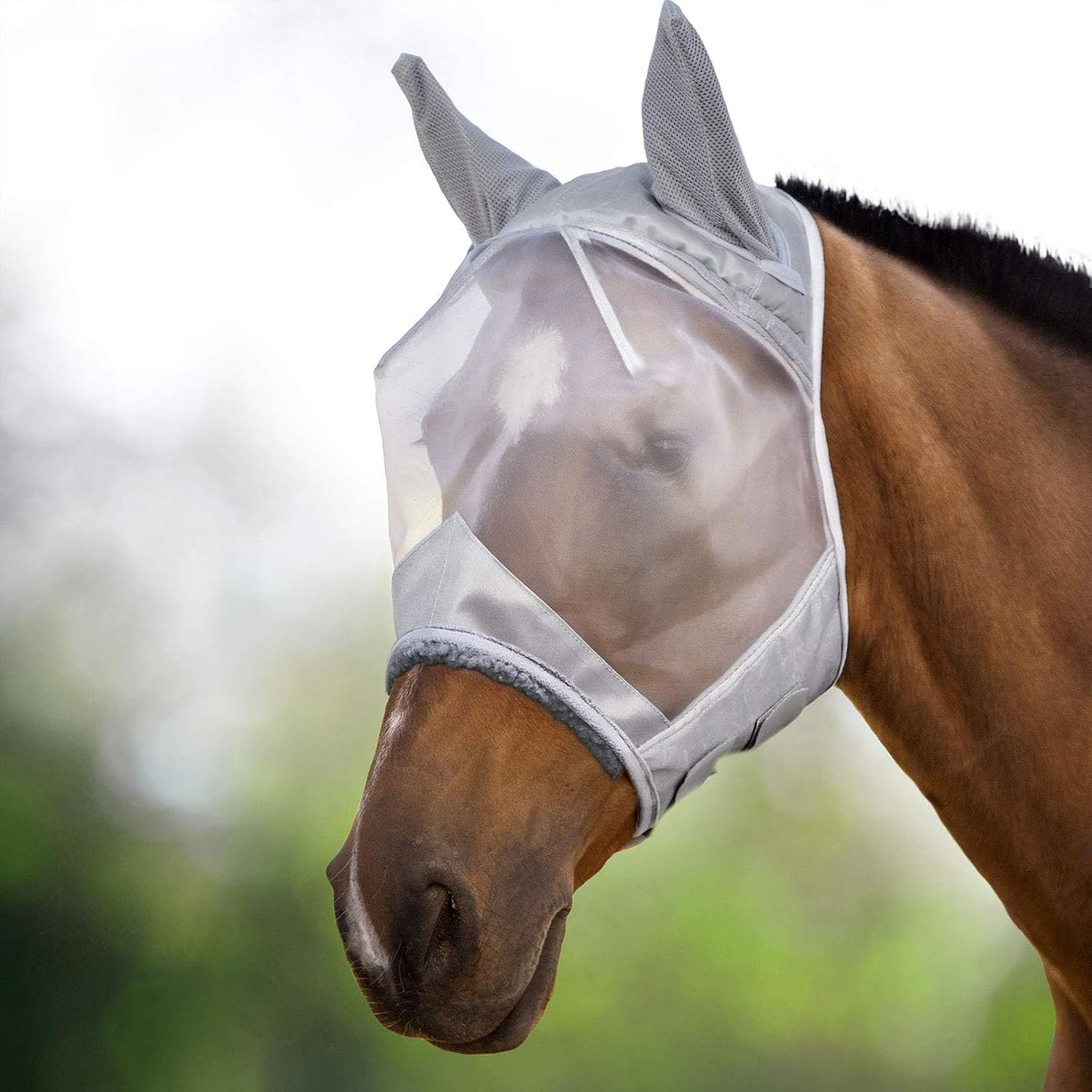Harrison Howard CareMaster horse fly mask moonlight silver front view