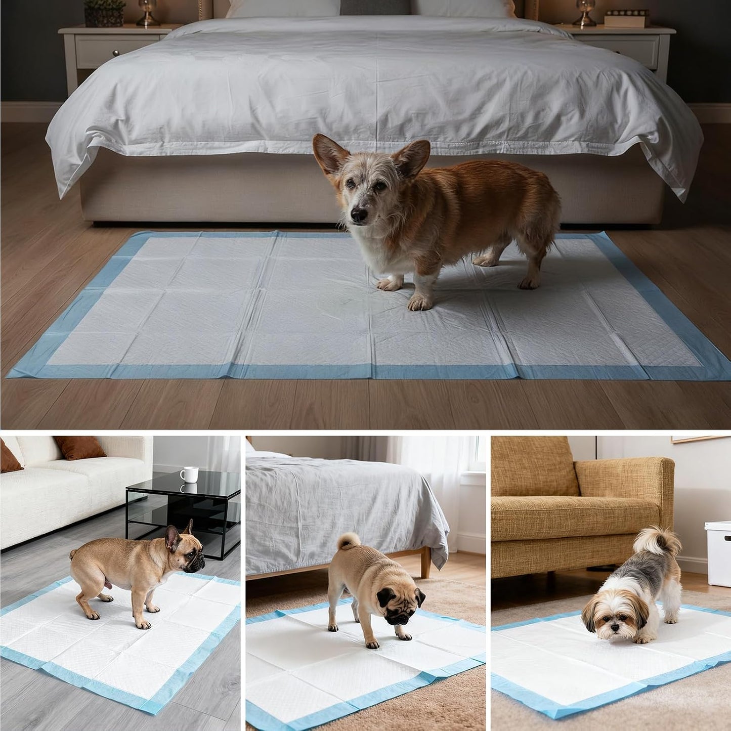 Gimars XL 6-Layer Ultra Absorbent 1200ml 48-Hour Leak-Proof Dog Pee Pads, Quick Dry Extra Large Puppy Pads for Puppy Training, Senior & Incontinent Dogs, Cats, Overnight Use, 28"x34", 30 Count - Image 9