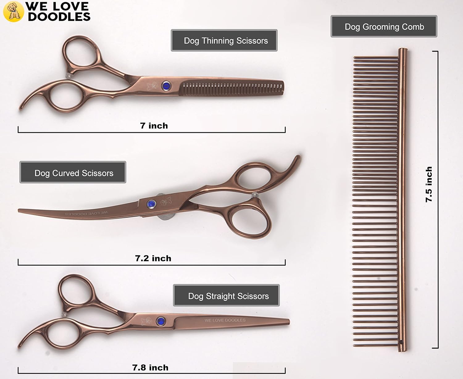 We Love Doodles texturizing thinning scissors for blending thick doodle coats