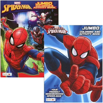 Marvel Spiderman coloring and activity book set front view showing superhero action pages.