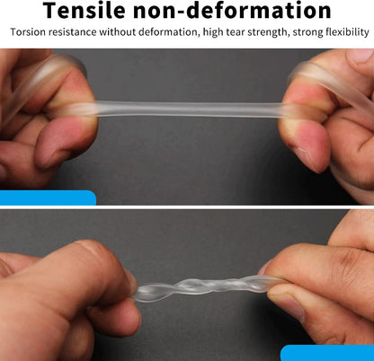 High quality translucent silicone air pump tubing layout for home aquarium setups.