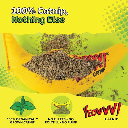 Durable cotton twill material on Yeowww! banana toy