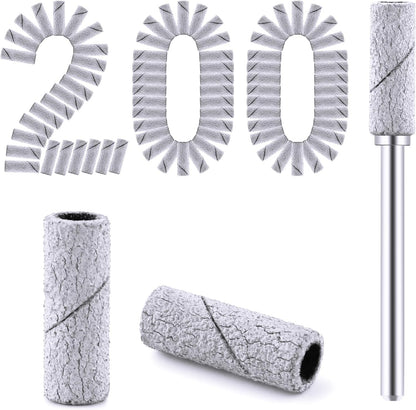 Cellentool 200 count nail drill bits small sanding bands pack front view showcase.