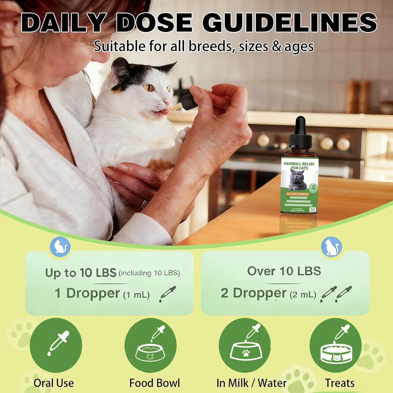 Derggzey feline laxative and hairball control packaging back