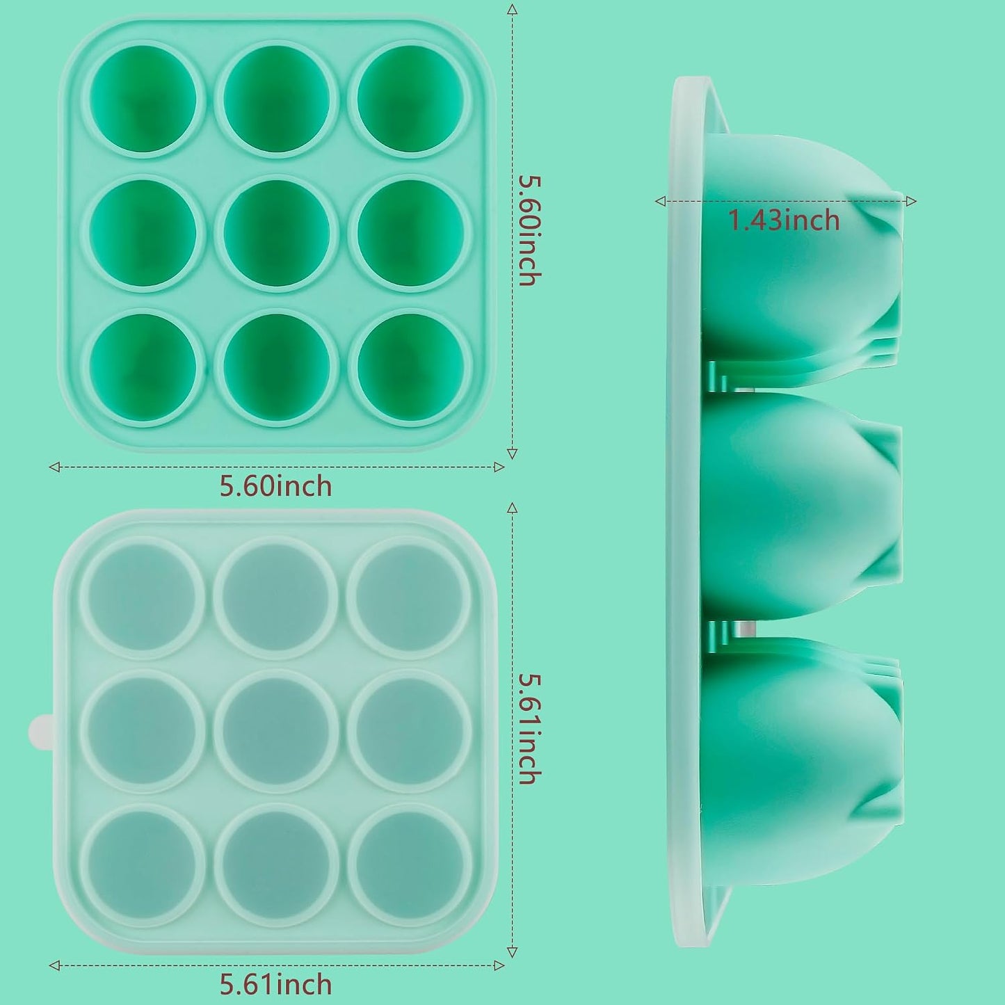 Flexible silicone mold showing easy treat release