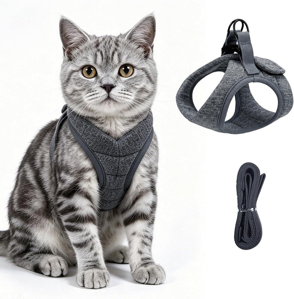 Cat Harness and Leash - Ultra Light Escape Proof Kitten Collar Cat Walking Jacket with Running Cushioning Soft and Comfortable Suitable for Puppies Rabbits - Image 12
