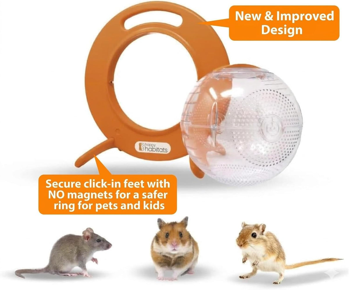 Roam Ring Accessory - Convert Your Hamster Ball into a Small Pet Carrier for Safe, Active Play - Small Animal Toys for Gerbils, Mice & More - Must-Have Pet Rat and Hamster Accessories - Image 3