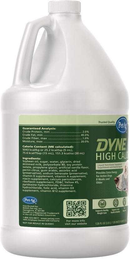 PetAg Dyne nutritional supplement for underweight dogs